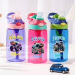 Gepersonaliseerde Extreme Stunt Truck 16 oz Kid Waterfles met Rietje Initiaal en Naam Verjaardag Terug naar School Cadeau voor Jongens Meisjes