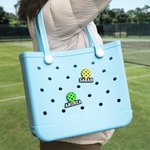 Personalized 3D Printed Swimming Bowling Bag Charm Button with Name Accessory for Bogg Game Team Birthday Gift for Sports Lovers