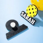 Personalized 3D Printed Swimming Bowling Bag Charm Button with Name Accessory for Bogg Game Team Birthday Gift for Sports Lovers