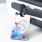 Personalisierte Fantasy Meerjungfrau Prinzessin Unterwasserwelt Gepäckanhänger mit Namen Reisezubehör Geburtstag Geschenk für Mädchen Frauen