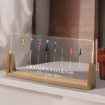 Personalized We Love You Repair Tools Design LED Night Light with 1-12 Names and Wooden Base Home Decor Father's Day Gift for Dad Grandpa