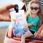 Personalisierte Fantasy Meerjungfrau Prinzessin Unterwasserwelt Gepäckanhänger mit Namen Reisezubehör Geburtstag Geschenk für Mädchen Frauen