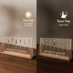 Personalized We Love You Repair Tools Design LED Night Light with 1-12 Names and Wooden Base Home Decor Father's Day Gift for Dad Grandpa