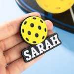 Personalized 3D Printed Swimming Bowling Bag Charm Button with Name Accessory for Bogg Game Team Birthday Gift for Sports Lovers