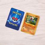 Personalised Funny Glitter Classic TCG Poke Card with Photo and Protective Cover Card Game Collection Birthday Gift for Kids Couple Pet Lover