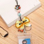 Personalisierte Bleistift Bogen Perlen Lanyard Schlüsselanhänger mit Namen zurück zu Schule Anerkennung Geschenk für Pädagogen Lehrer