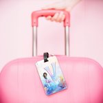 Personalisierte Fantasy Meerjungfrau Prinzessin Unterwasserwelt Gepäckanhänger mit Namen Reisezubehör Geburtstag Geschenk für Mädchen Frauen