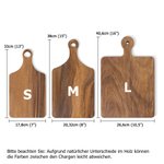 Personalisiertes 1-9 Kleines Hand Hältet Große Hand Design Holz Bambus Käse Brot Schneidebrett mit Namen Griff Hausdeko Muttertag Geschenk für Damen