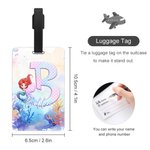 Personalisierte Fantasy Meerjungfrau Prinzessin Unterwasserwelt Gepäckanhänger mit Namen Reisezubehör Geburtstag Geschenk für Mädchen Frauen