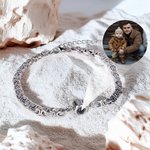 Personligt mikroskuret fotoprojektionsarmband med justerbar kedja Smyckessmycke Jubileum Födelsedagspresent till familj och vänner