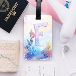 Personalisierte Fantasy Meerjungfrau Prinzessin Unterwasserwelt Gepäckanhänger mit Namen Reisezubehör Geburtstag Geschenk für Mädchen Frauen