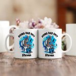 Personlig Doing Dad Shit Humoristisk Hodeskalle 11 oz 15 oz Hvit keramisk kaffekrus med navn farsdag bursdagsgave til pappa familie