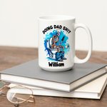 Personlig Doing Dad Shit Humoristisk Hodeskalle 11 oz 15 oz Hvit keramisk kaffekrus med navn farsdag bursdagsgave til pappa familie
