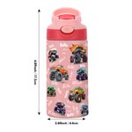 Gepersonaliseerde Extreme Stunt Truck Naam 12 oz Kid geïsoleerde waterfles met handvat en siliconen rietje verjaardag terug naar school Gift voor jongens meisjes