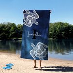 Henkilökohtainen Mandala Turtle Turtle Tie-Dye Quick Dry Ylisuuri mikrokuituliina nimellä Rantapyyhe Kesä Essential Beach Party Syntymäpäivälahja perheelle Ystäville