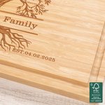 Personalisierte Familie Leben Baum 2-20 Namen FSC Bambus Charcuterie Schneidebrett mit Saft Rille Muttertag Housewarming Geschenk für Familie
