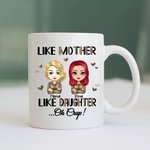 Taza de cerámica blanca personalizada para madre e hija con 'Like Mother Like Daughter' regalo para el Día de la Madre en oficina y hogar