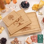 Personalisierte Familie Leben Baum 2-20 Namen FSC Bambus Charcuterie Schneidebrett mit Saft Rille Muttertag Housewarming Geschenk für Familie