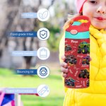 Gepersonaliseerde Extreme Stunt Truck Naam 12 oz Kid geïsoleerde waterfles met handvat en siliconen rietje verjaardag terug naar school Gift voor jongens meisjes