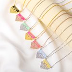 Personalised Melted Ice Cream Waffle Pendant Necklace with Name and Number Sports Jewellery Game Birthday Gift for Baseball Softball Lovers Athletes