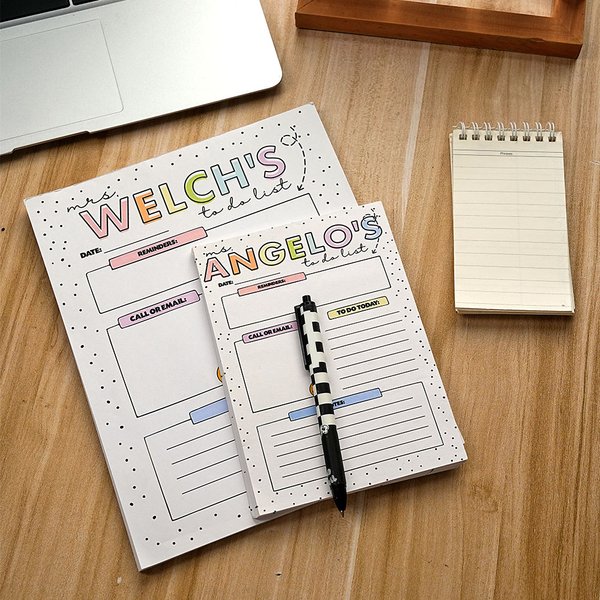 Bloc-notes personnalisé de 50 pages pour la liste des choses à faire Cadeau d'appréciation de la rentrée des classes pour les enseignants Educateurs
