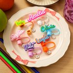 Personalized Multicolour 3D Printed Name Reusable Straw Topper with Initial Charm Accessory for Stanley Tumbler Birthday Gift for Women Girls