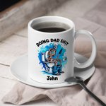 Personlig Doing Dad Shit Humoristisk Hodeskalle 11 oz 15 oz Hvit keramisk kaffekrus med navn farsdag bursdagsgave til pappa familie