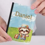 Gepersonaliseerde schattige dier Koala Uil PU lederen paspoorthouder met naam reizen essentieel verjaardagscadeau voor kinderen dierenliefhebbers