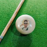 Personalizzato foto doppia faccia palla da biliardo con testo Divertente regalo di compleanno per la festa del papà per gli uomini amanti del biliardo