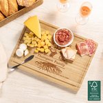 Personalisierte Familie Leben Baum 2-20 Namen FSC Bambus Charcuterie Schneidebrett mit Saft Rille Muttertag Housewarming Geschenk für Familie