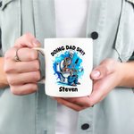 Personlig Doing Dad Shit Humoristisk Hodeskalle 11 oz 15 oz Hvit keramisk kaffekrus med navn farsdag bursdagsgave til pappa familie