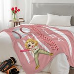 Personalisierte Baseball Basketball Cartoon Charakter weiche Decke mit Namen und Nummer Geburtstag Geschenk für Familie Freunde Sportbegeisterte werfen