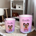 Personalisierte Coquette Bogen kleine Prinzessin Spielzeug Lagerung Wäschekorb mit Namen wasserdicht Kinderzimmer Dekoration Kindertag Housewarming Geschenk für Kinder