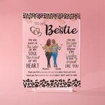 Personalisierte 2-6 Leopard Cartoon Besties Rückenansicht Transparent Acryl Plaque mit Sockel und Namen Desk Decor Freundschaft Geburtstag Geschenk für Freunde