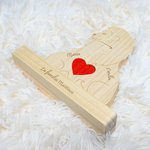 Rompecabezas de madera personalizado con familia de leones y 2-7 nombres decoración de escritorio regalo del Día de la Madre para familia