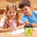 Personalisiertes Fantasie Einhorn Dino Monster 2-in-1 Federmäppchen mit Namen Teleskopisches Standmäppchen Schulanfang Geburtstag Geschenk für Kinder