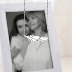 Personalisierte Engelsfeder Halskette mit Namen Gedenkschmuck Sympathie sentimentales Geschenk für Frauen Verlust eines geliebten Menschen