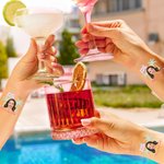 Personalized Waterproof Temporary Face Photo Tattoo Stickers with Name Set of 6 Bachelorette Party Birthday Wedding Favors Gift for Women Men