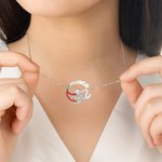 Henkilökohtainen Lamp of Learning stetoskooppi Birthstone kaulakoru nimi ja otsikko Dainty korut Sairaanhoitaja viikko syntymäpäivä valmistuminen lahja sairaanhoitajille