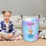 Personalisierte Coquette Bogen kleine Prinzessin Spielzeug Lagerung Wäschekorb mit Namen wasserdicht Kinderzimmer Dekoration Kindertag Housewarming Geschenk für Kinder
