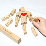 Gepersonaliseerde Schattige Liefde Hugs Beer Familie Houten Puzzel met Basis en 2-9 Namen Bureau Decoratie Verjaardag Jubileum Cadeau voor Familie