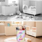 Personalisierte Coquette Bogen kleine Prinzessin Spielzeug Lagerung Wäschekorb mit Namen wasserdicht Kinderzimmer Dekoration Kindertag Housewarming Geschenk für Kinder