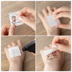 Personalized Waterproof Temporary Face Photo Tattoo Stickers with Name Set of 6 Bachelorette Party Birthday Wedding Favors Gift for Women Men