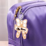 Personalized Multicolor Bow Ballet Slipper Bag Tag Keychain with Name Competition Festival Birthday Gift for Ballerina