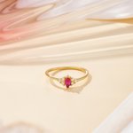 Bague Vintage Style Marquise Personnalisée avec Pierre de Naissance et Nom Bijoux délicats Cadeau Anniversaire pour Femme