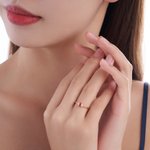 Bague Vintage Style Marquise Personnalisée avec Pierre de Naissance et Nom Bijoux délicats Cadeau Anniversaire pour Femme