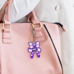 Personalized Multicolor Bow Ballet Slipper Bag Tag Keychain with Name Competition Festival Birthday Gift for Ballerina