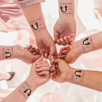 Personalized Waterproof Temporary Face Photo Tattoo Stickers with Name Set of 6 Bachelorette Party Birthday Wedding Favors Gift for Women Men