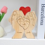 Puzzle in legno personalizzato con 3 nomi e data con piedi del neonato decor da scrivania regalo per Festa della Mamma per famiglia per neonati