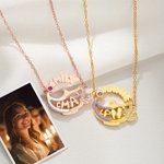 Henkilökohtainen Lamp of Learning stetoskooppi Birthstone kaulakoru nimi ja otsikko Dainty korut Sairaanhoitaja viikko syntymäpäivä valmistuminen lahja sairaanhoitajille